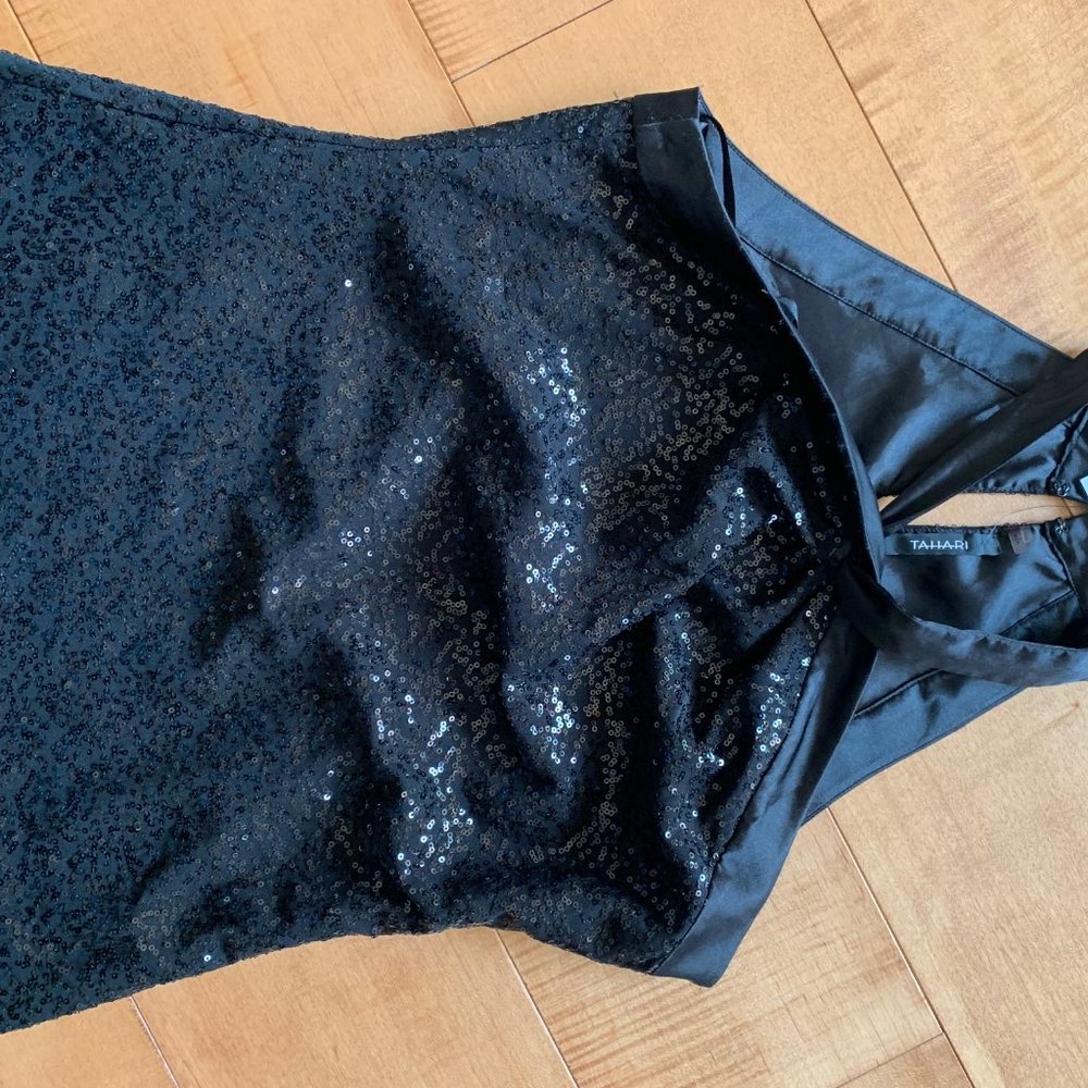 Tahari halter top sequined NEW